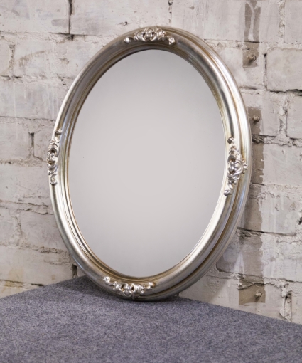 Круглое зеркало в алюминиевом багете