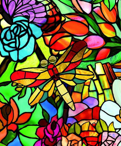 Цветное стекло-мозаика с рисунками
