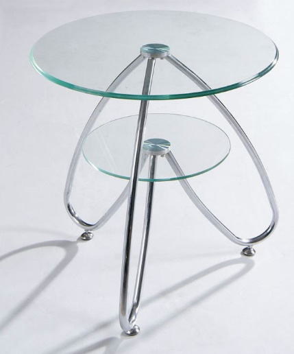 Круглый стеклянный столик