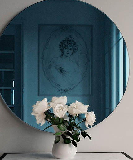 Синее тонированное зеркало