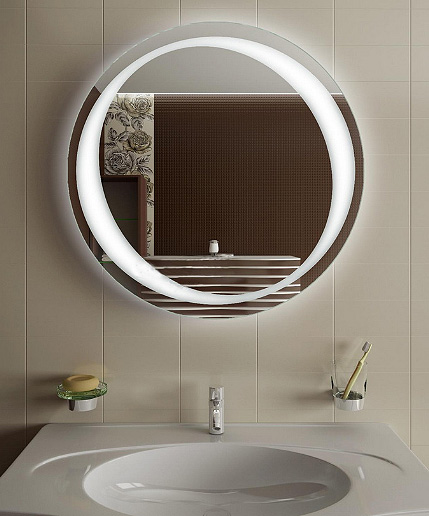 Круглое зеркало с подсветкой для ванной